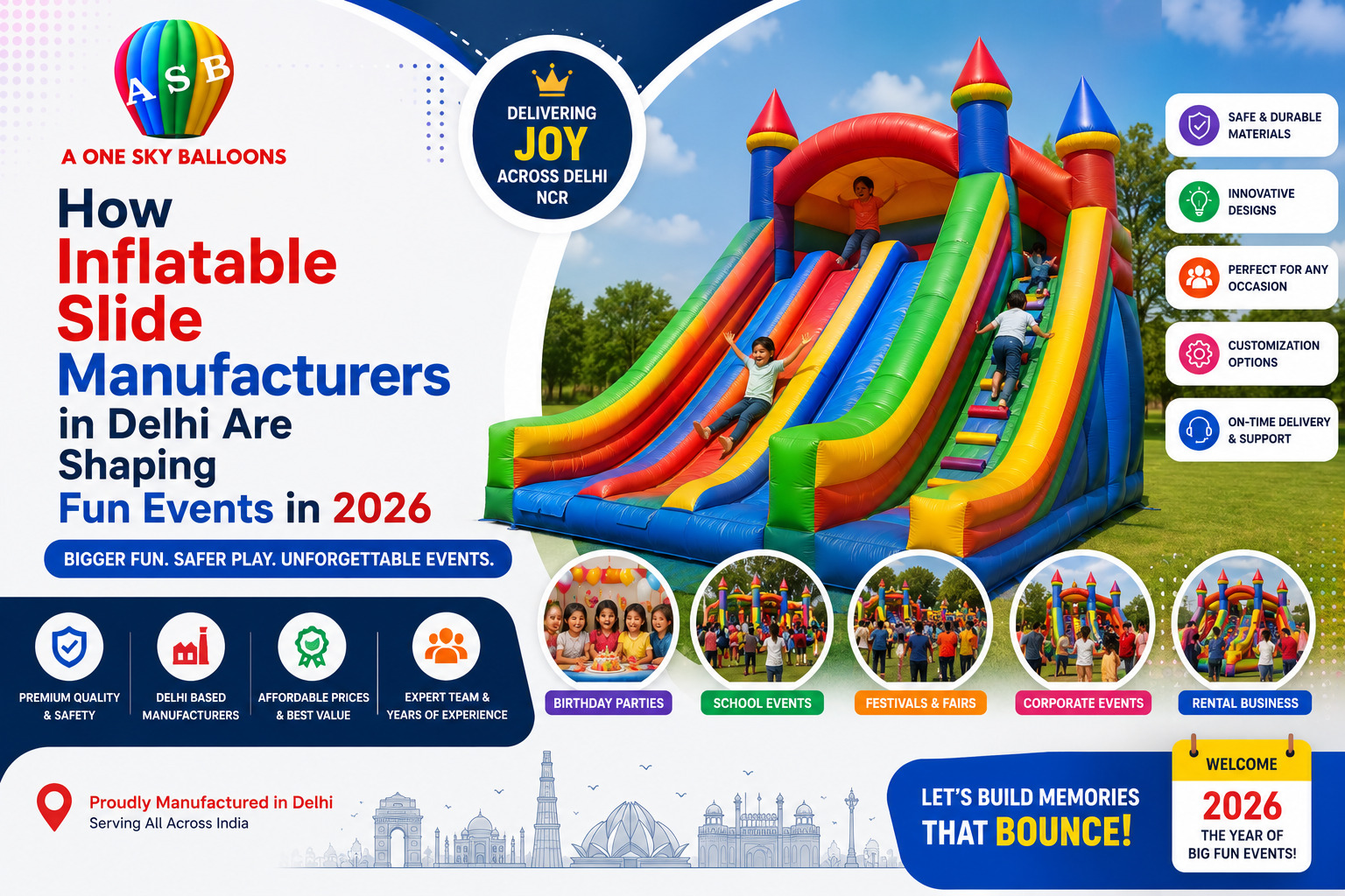 How Inflatable Slide Manufacturers in Delhi Are Shaping Fun Events in 2026