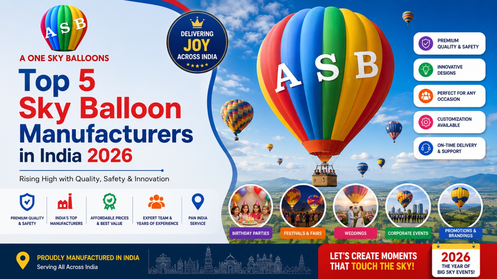 Top 5 Sky Balloon Manufacturers in India 2026